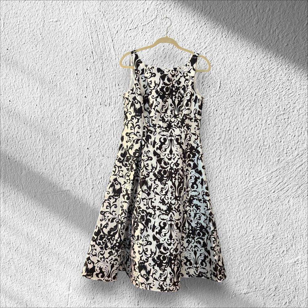 Adrianna Papell A-Line Party Dress Formal Sleeveless Pockets 3 Layers Lined FLAW